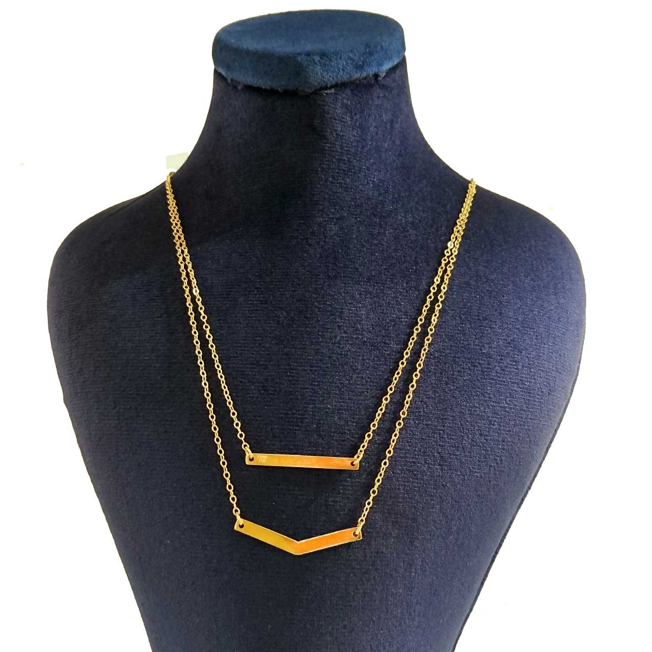 گردنبند طلا 18عیار زنانه گالری طلای کانیار مدل M907 — تصویر 1 از 3