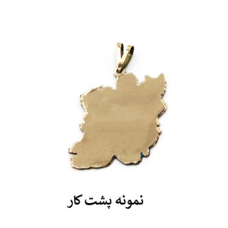 آویز گردنبند طلا 18 عیار زنانه مدل ایران میناکاری — تصویر 3 از 3