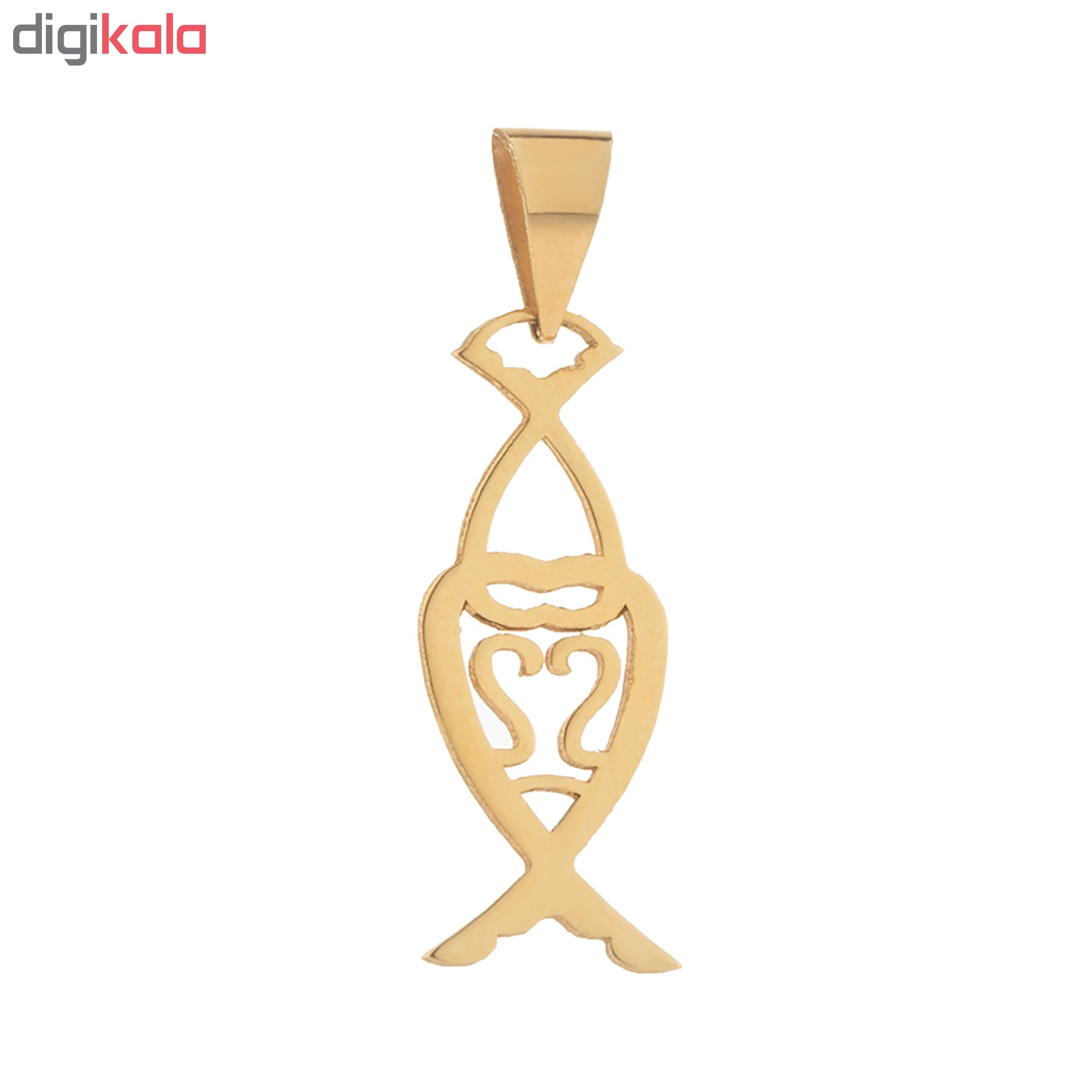 آویز گردنبند طلا 18 عیار زنانه مدل اسلیمی کد 1323245 — تصویر 2 از 3