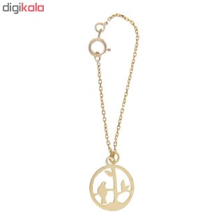 آویز ساعت طلا 18 عیار زنانه طرح شاخه و پرنده کد SG389 — تصویر 2 از 2