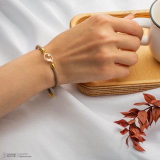 دستبند طلا 18 عیار زنانه با بند بافت نیکان گلد مدل NK223 — تصویر 6 از 6