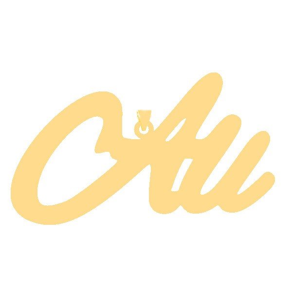 آویز گردنبند طلا 18 عیار زنانه قیراط طرح Ali کد GH6301 — تصویر 2 از 3