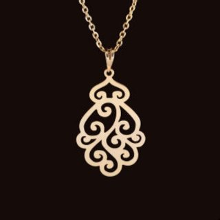 گردنبند طلا 18 عیار زنانه مدل اسلیمی — تصویر 2 از 2