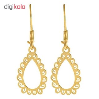 گوشواره طلا 18 عیار زنانه زرلوکس طرح اشک کد zr43 — تصویر 3 از 3
