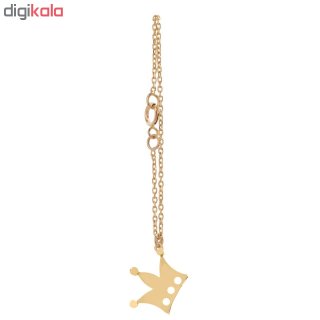 آویز ساعت طلا 18 عیار زنانه طرح تاج کد SG369 — تصویر 2 از 2