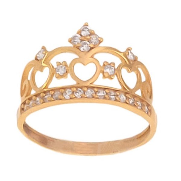 انگشتر طلا 18 عیار زنانه دوست خوب مدل king724 — تصویر 1 از 2