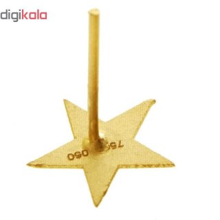 گوشواره طلا 18 عیار طرح ماه و ستاره کد UN078 — تصویر 5 از 5