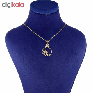 گردنبند طلا 18 عیار زنانه با زنجیر حلقه‌ای (فلامینگو) نیکان گلد مدل انار — تصویر 3 از 4