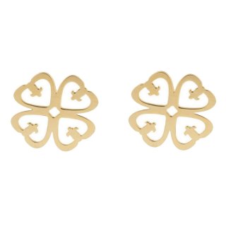گوشواره طلا 18 عیار زنانه مدل گل P124 — تصویر 2 از 2