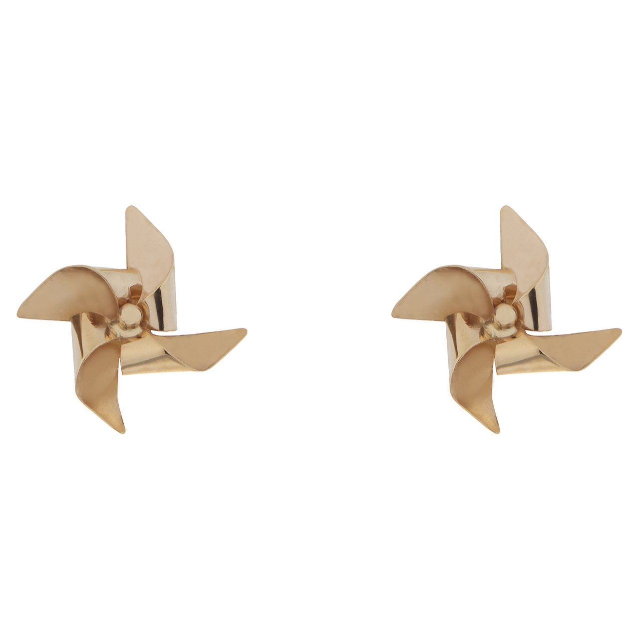 گوشواره طلا 18 عیار زنانه طرح فرفره مدل 319 — تصویر 1 از 5