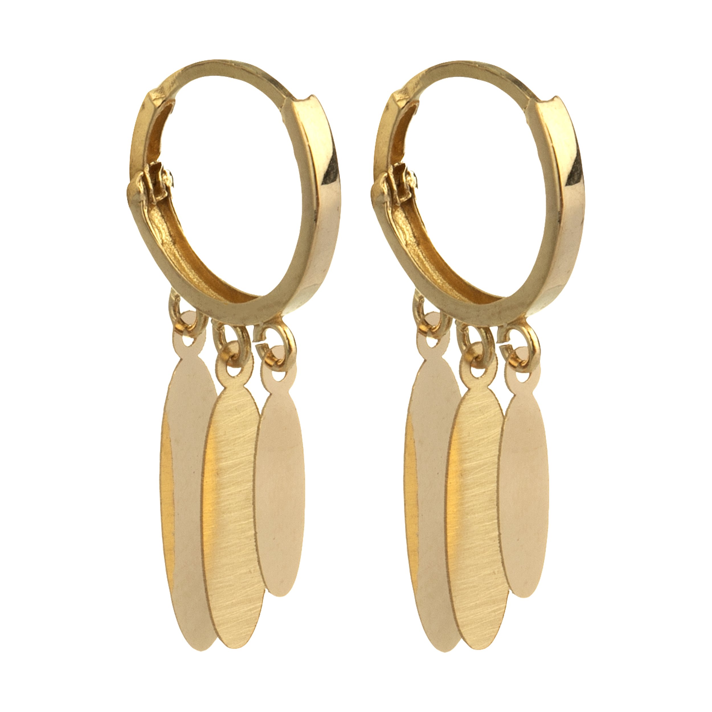 گوشواره طلا 18 عیار زنانه گالری یارطلا کد AG27-8 — تصویر 1 از 8