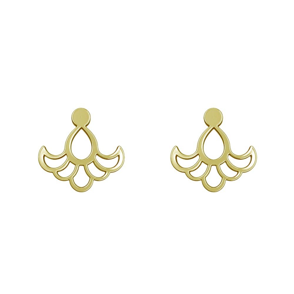 گوشواره میخی طلا 18 عیار زنانه نیکان گلد مدل NK 5689 — تصویر 1 از 3