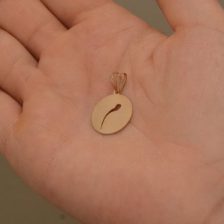 آویز گردنبند طلا 18 عیار زنانه نیکان گلد طرح حرف م — تصویر 3 از 3