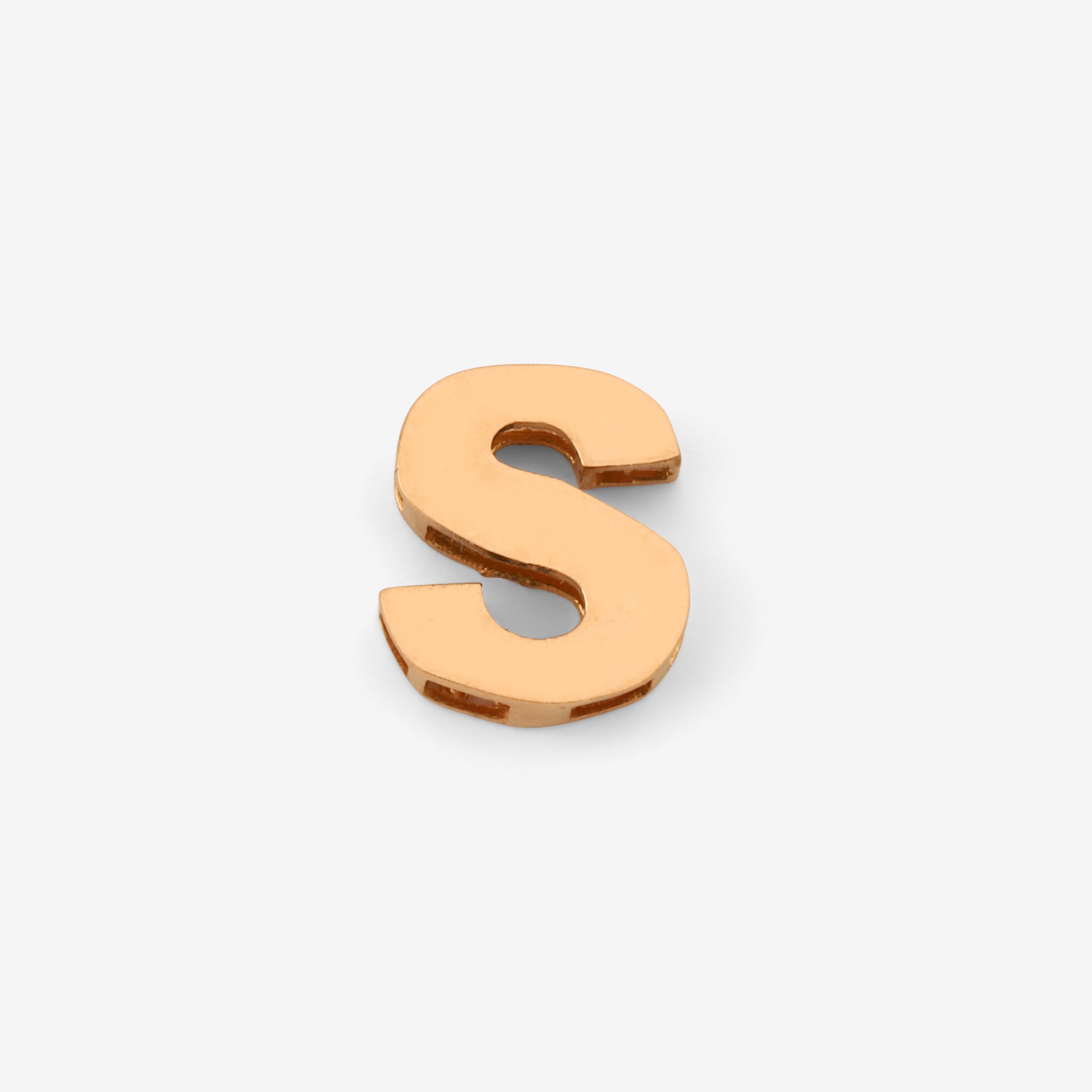 آویز گردنبند طلا 18 عیار زنانه نیکان گلد طرح S کد 4566 — تصویر 1 از 2