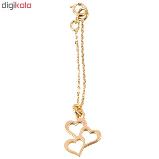 آویز ساعت طلا 18 عیار زنانه طرح قلب کد SG383 — تصویر 2 از 2