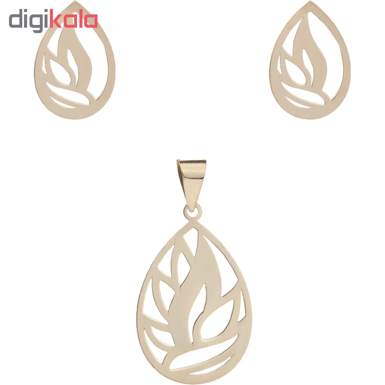 نیم ست طلا 18 عیار زنانه زرلوکس کد on-31 — تصویر 2 از 8