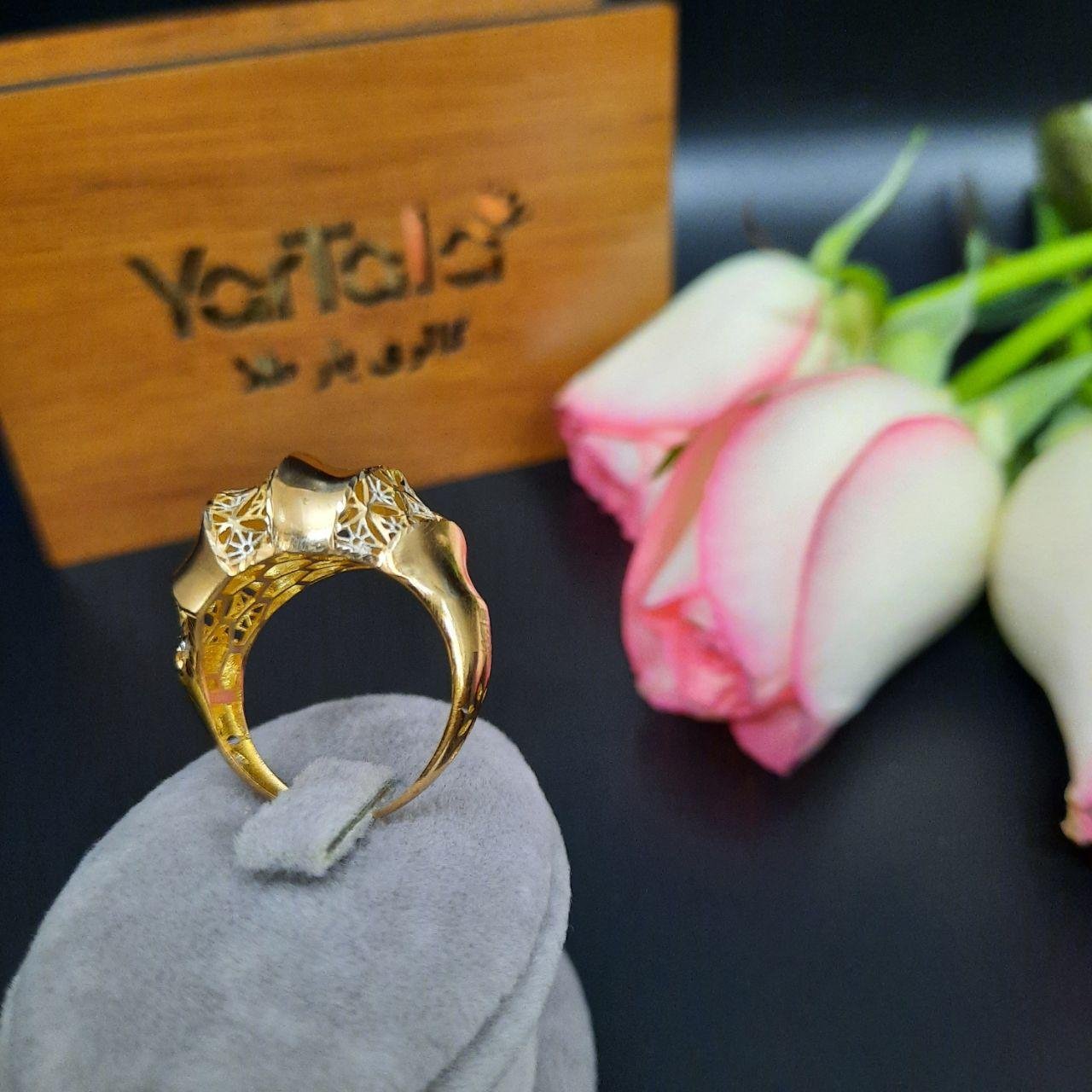 انگشتر طلا 18 عیار زنانه گالری یارطلا کد 18-ANF10 — تصویر 6 از 8