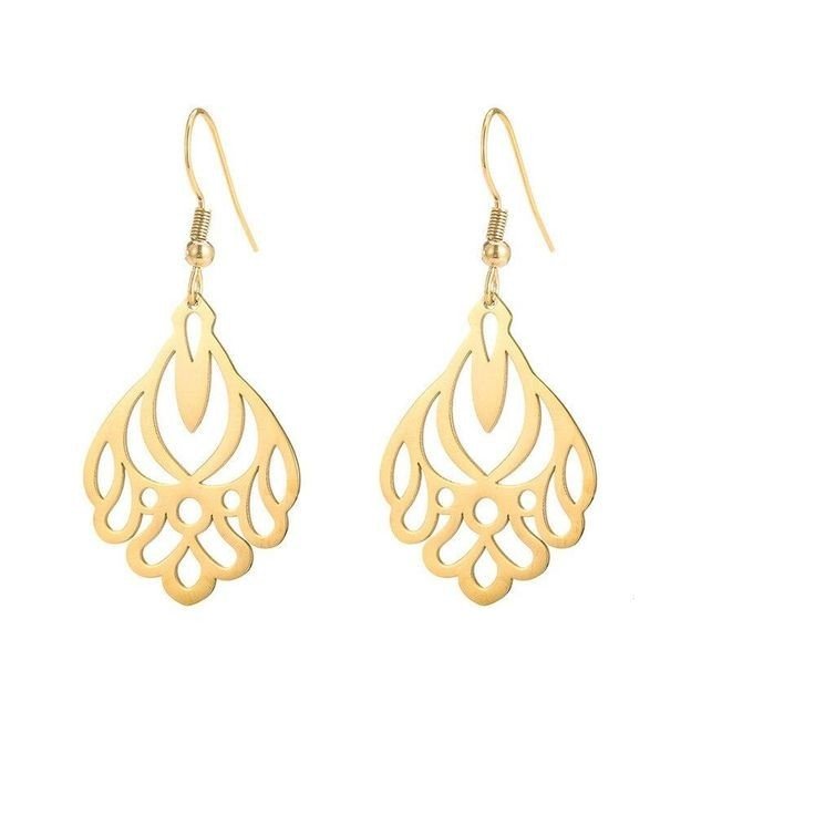 گوشواره طلا 18 عیار زنانه قیراط کد GH3692 — تصویر 1 از 4