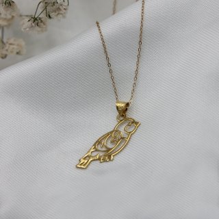 گردنبند طلا 18 عیار زنانه با زنجیر حلقه‌ای (فلامینگو) نیکان گلد مدل پرنده 6002 — تصویر 3 از 3