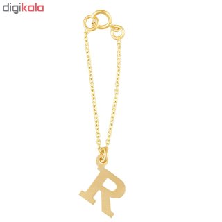 آویز ساعت طلا 18 عیار زنانه طرح حروف آر کد SG514 — تصویر 2 از 2