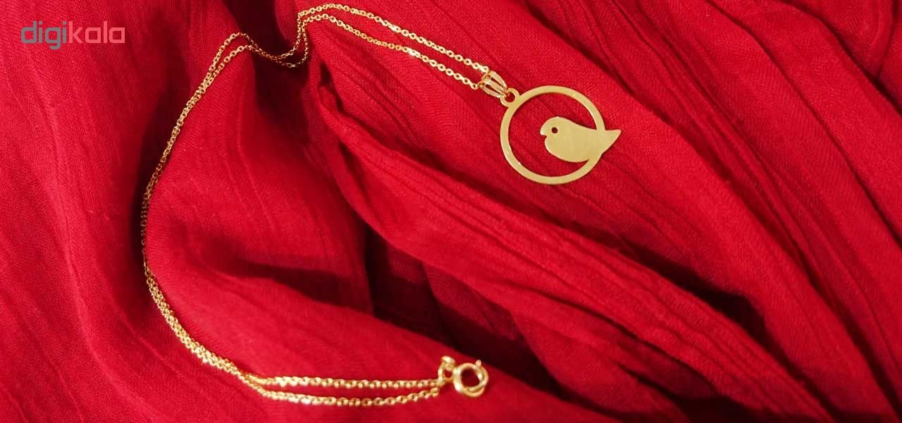 گردنبند طلا 18 عیار زنانه کانیار گالری طرح پرنده — تصویر 2 از 3
