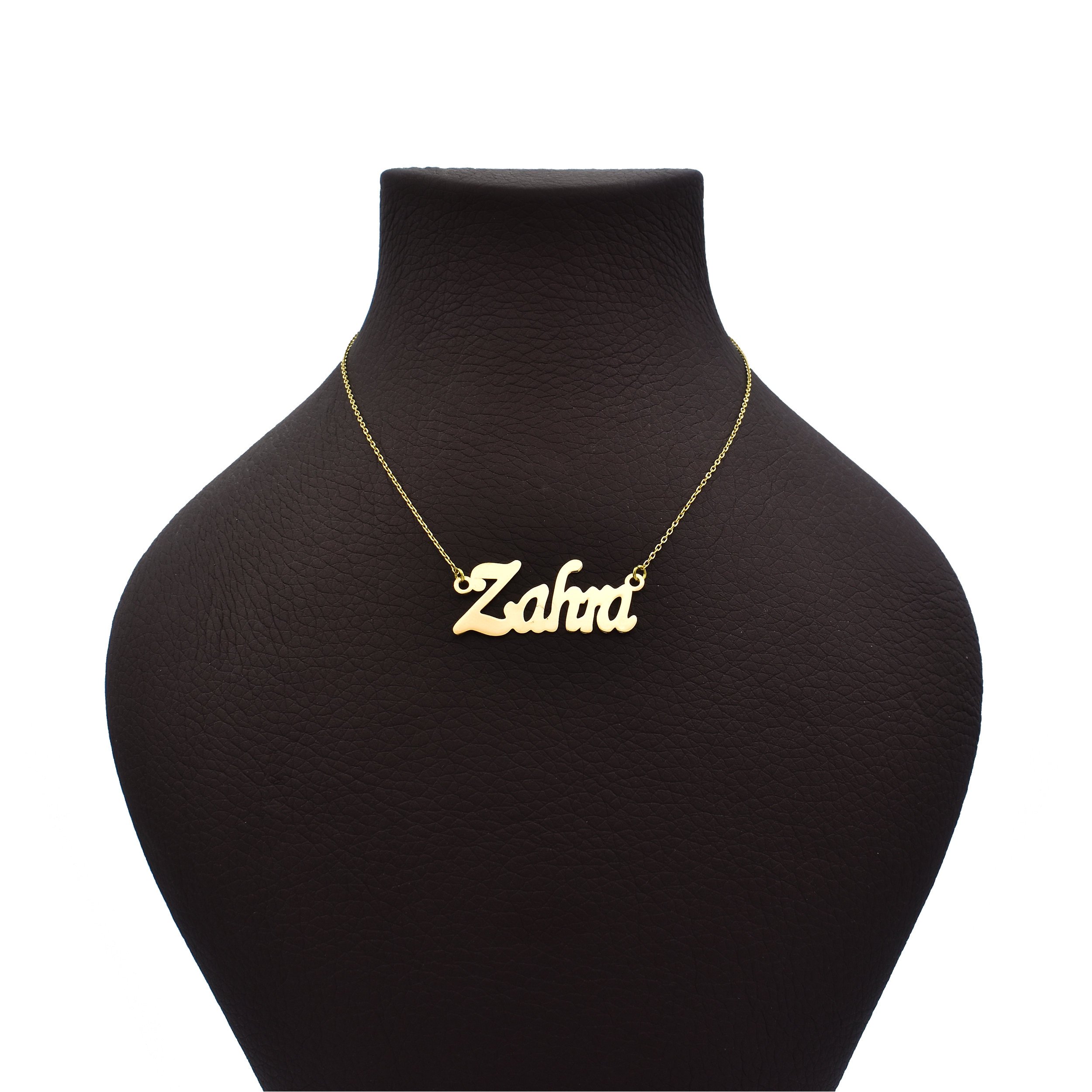 گردنبند طلا 18 عیار زنانه طرح اسم زهرا کد 369M63 — تصویر 1 از 4