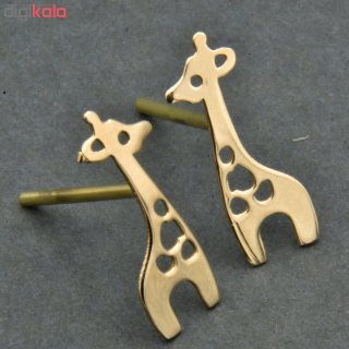 گوشواره طلا 18 عیار زنانه طرح زرافه کد 495M213 — تصویر 3 از 3
