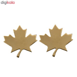 گوشواره طلا 18 عیار زنانه طرح برگ کد 455M173 — تصویر 2 از 3