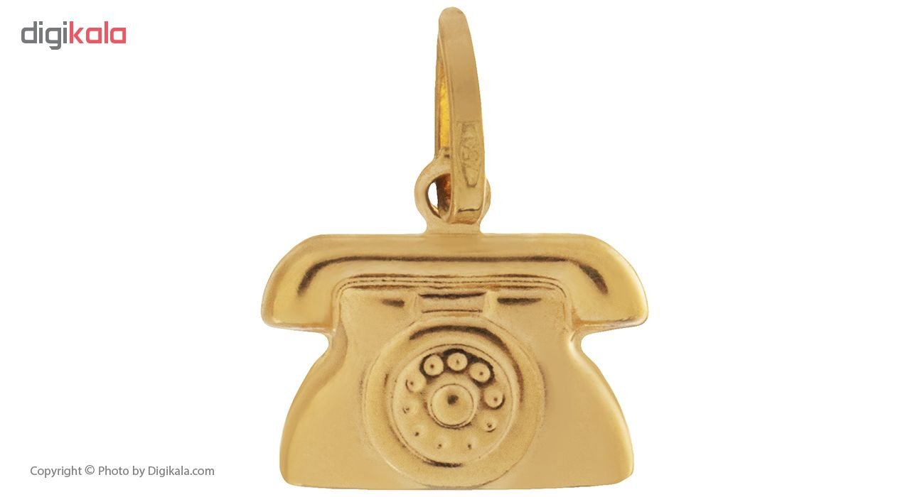 آویز گردنبند طلا 18 عیار گوی گالری مدل G102 — تصویر 2 از 4