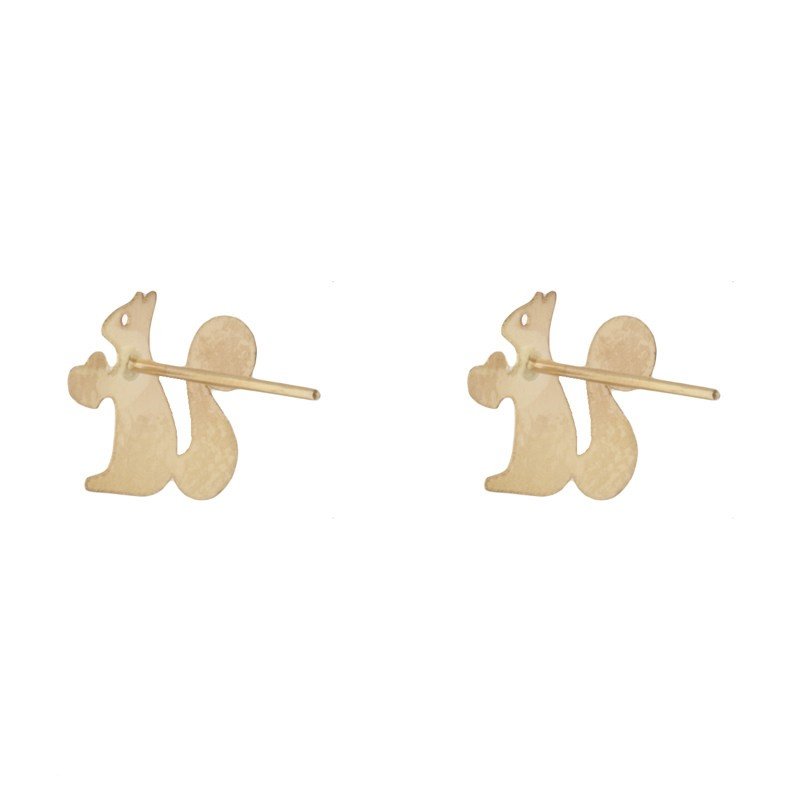 گوشواره طلا 18 عیار زنانه قیراط مدل سنجاب کد GH6257 — تصویر 3 از 4