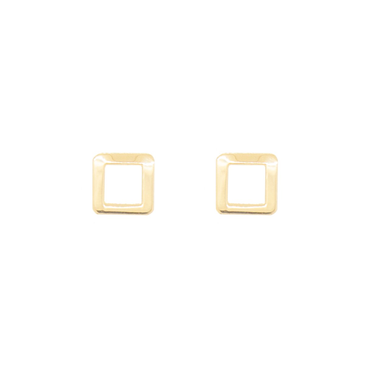 گوشواره طلا 18 عیار زنانه مدل مربع GE013 — تصویر 1 از 2