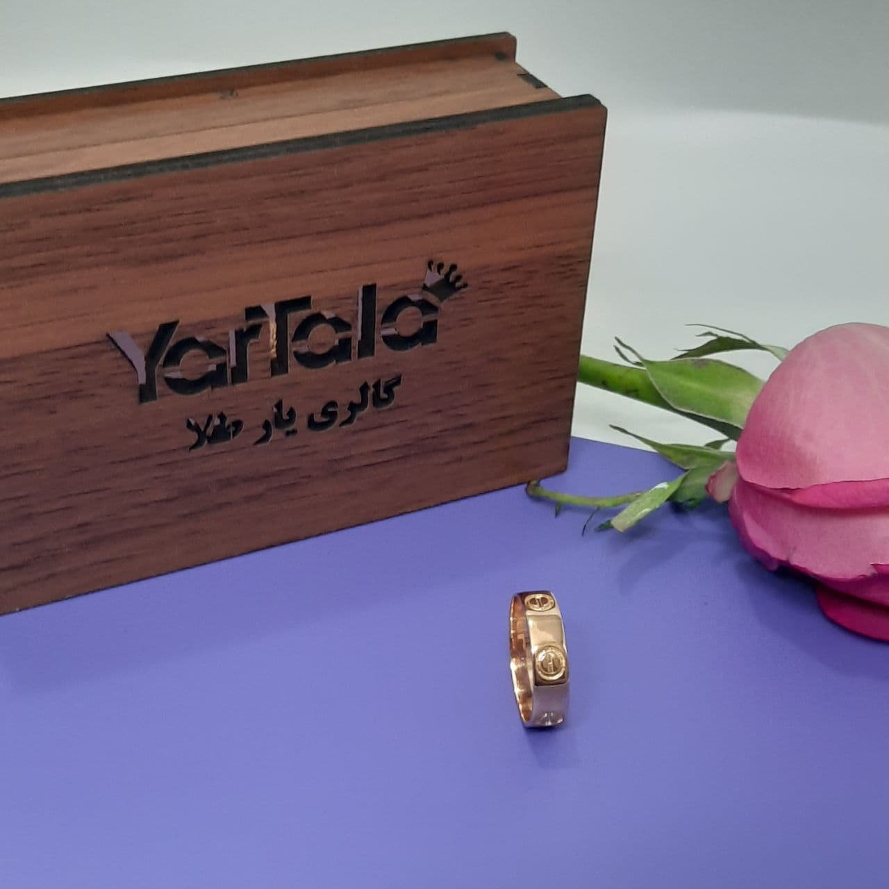 انگشتر طلا 18 عیار زنانه گالری یارطلا مدل CAR کد ANK01-20 — تصویر 5 از 8