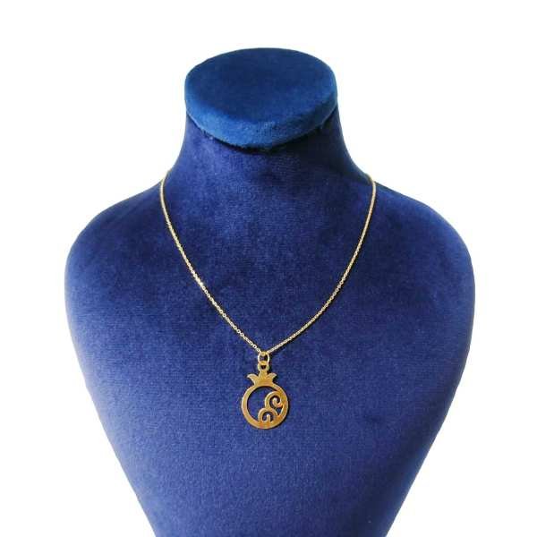 گردنبند طلا 18 عیار زنانه با زنجیر حلقه‌ای (فلامینگو) نیکان گلد مدل انار — تصویر 1 از 4