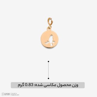 آویز گردنبند طلا 18 عیار زنانه نیکان گلد طرح پرنده — تصویر 7 از 7
