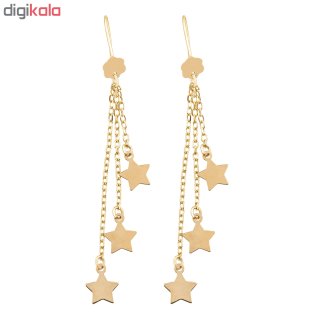 گوشواره طلا 18 عیار زنانه کد EA190 — تصویر 3 از 3
