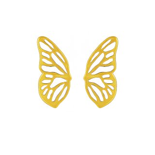 گوشواره میخی طلا 18 عیار زنانه نیکان گلد مدل بال فرشته 566 — تصویر 1 از 2