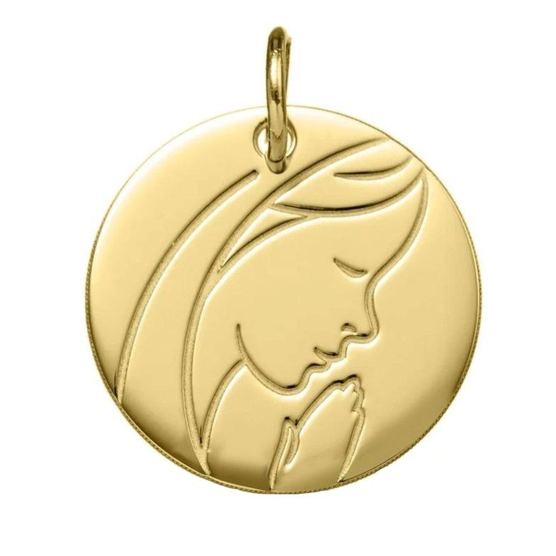 آویز گردنبند طلا 18 عیار زنانه قیراط طرح دختر کد GH2476 — تصویر 2 از 3