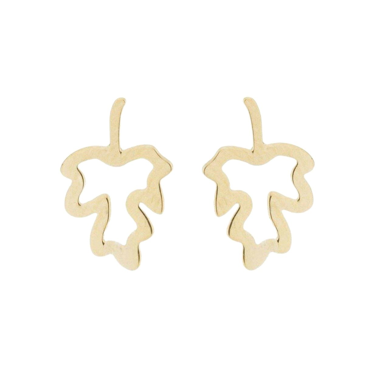 گوشواره طلا 18 عیار زنانه قیراط طرح برگ کد GH4559 — تصویر 1 از 4