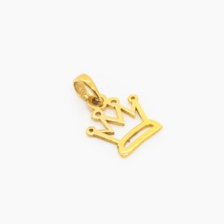 آویز گردنبند طلا 18 عیار زنانه طرح تاج مدل F0008 — تصویر 2 از 2
