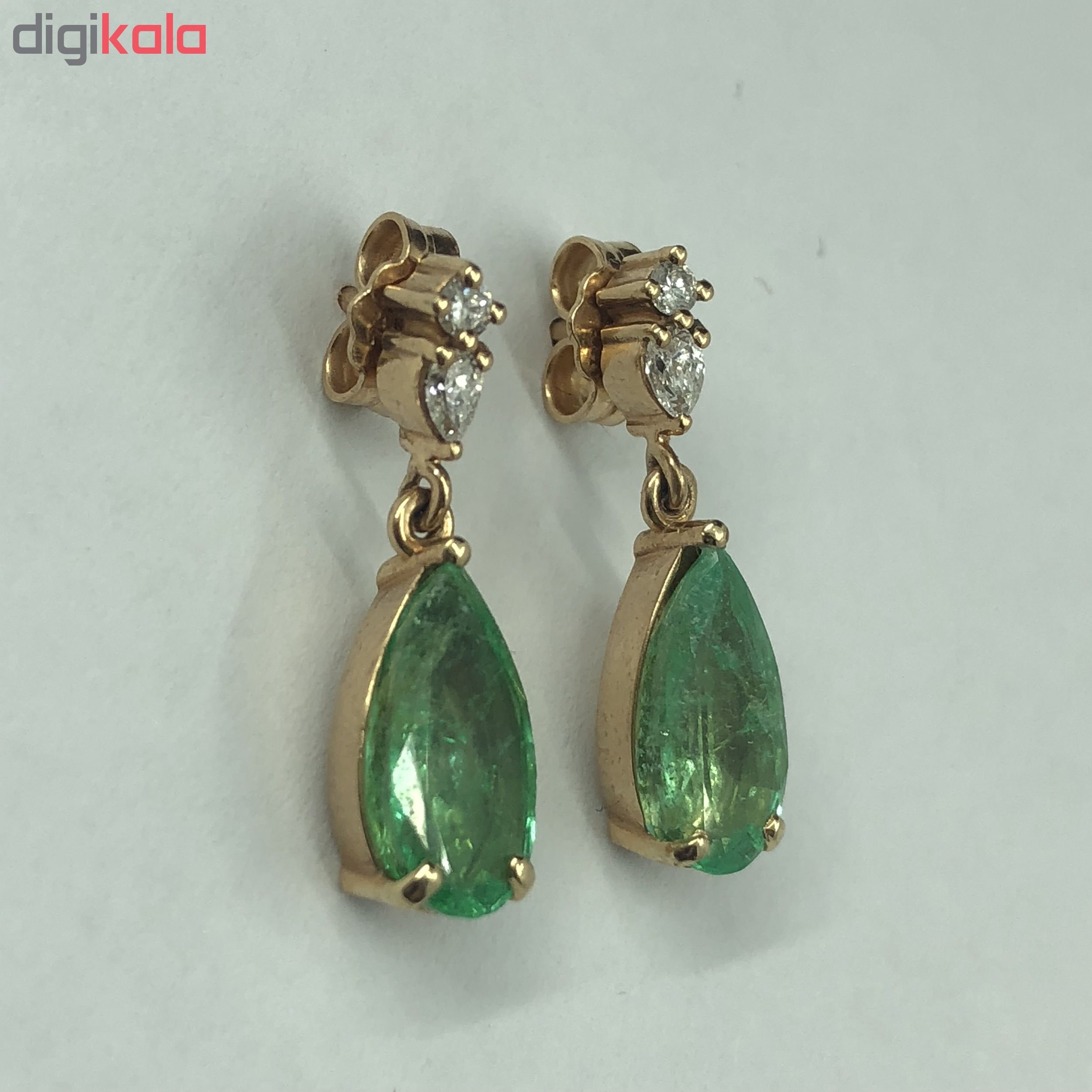 گوشواره طلا 18 عیار طرح اشک مدل G903 — تصویر 4 از 7