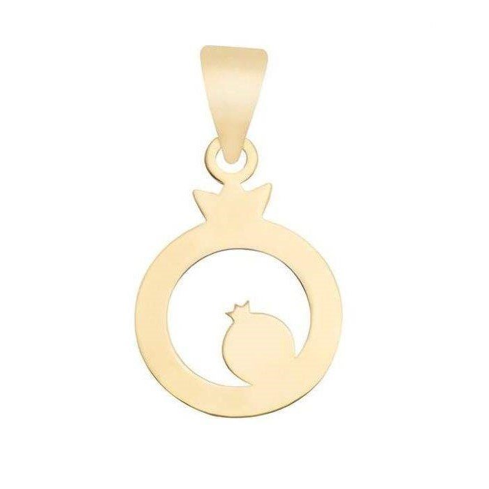 آویز گردنبند طلا 18 عیار زنانه قیراط طرح انار کد GH4549 — تصویر 2 از 3