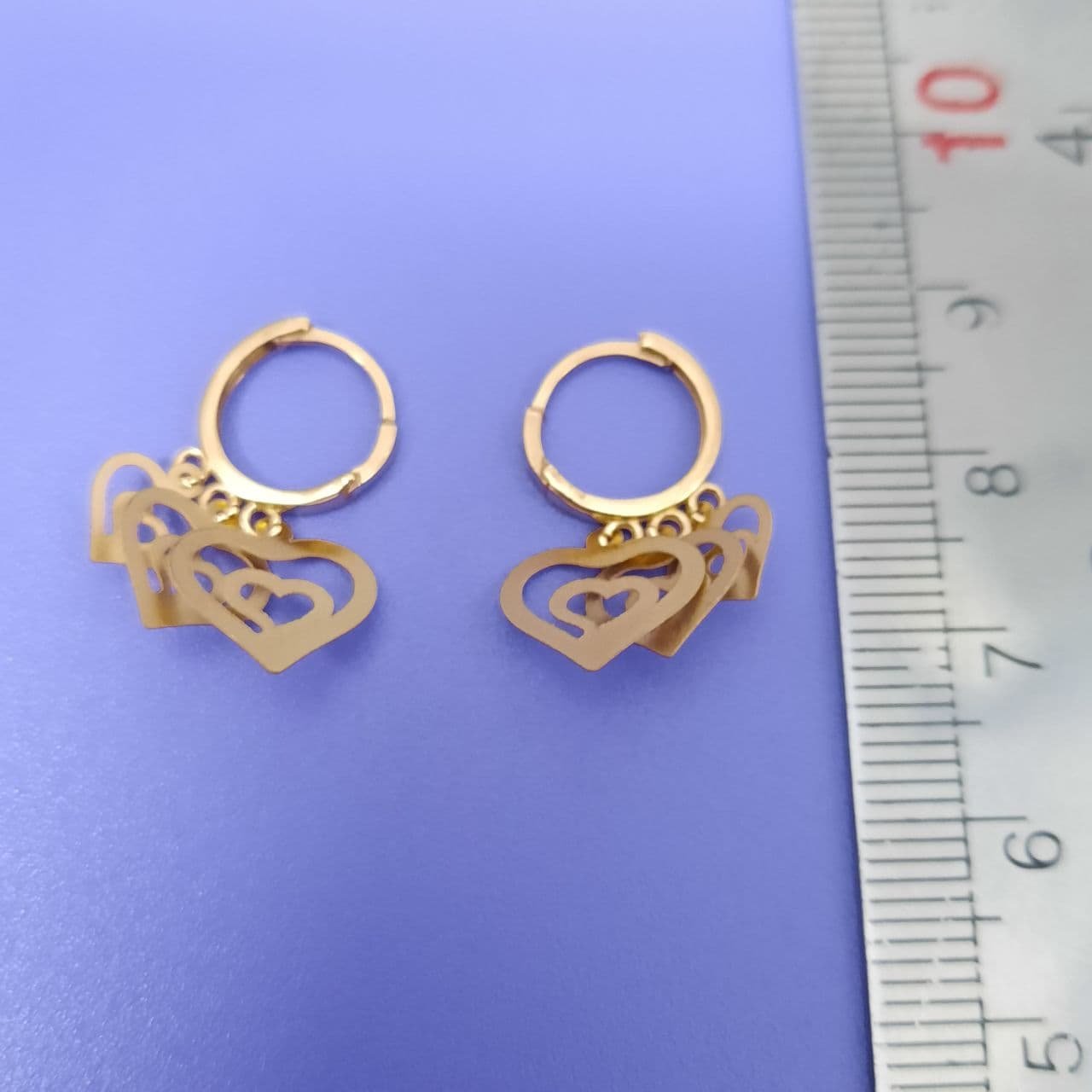 گوشواره طلا 18 عیار زنانه گالری یارطلا کد AG27-15 — تصویر 4 از 8