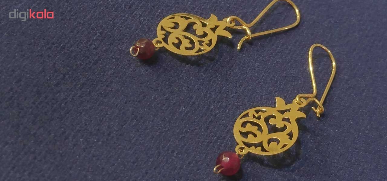 گوشواره طلا 18 عیار زنانه کانیار گالری کد 72 — تصویر 2 از 3