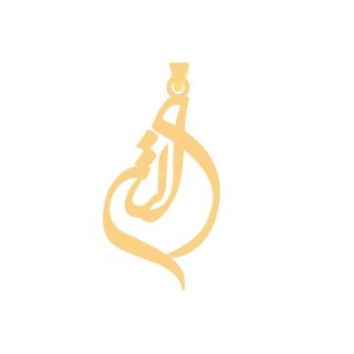 آویز گردنبند طلا 18 عیار زنانه قیراط طرح الناز کد GH6306 — تصویر 2 از 3