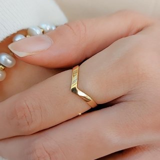 انگشتر طلا 18 عیار زنانه مدل P0058 — تصویر 2 از 2