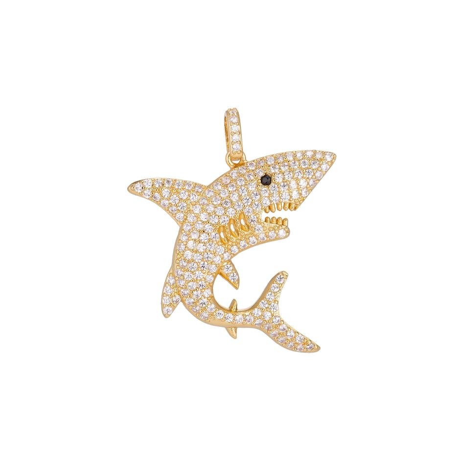 آویز گردنبند طلا 18 عیار زنانه قیراط طرح کوسه کد GH2844 — تصویر 1 از 4