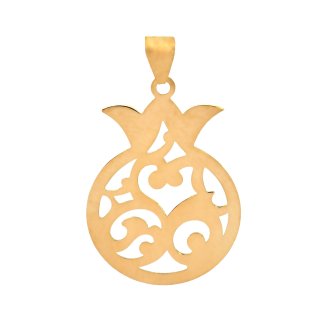 آویز گردنبند طلا 18 عیار زنانه نیکان گلد طرح انار — تصویر 1 از 2