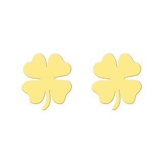 گوشواره میخی طلا 18 عیار زنانه نیکان گلد مدل برگ — تصویر 1 از 2