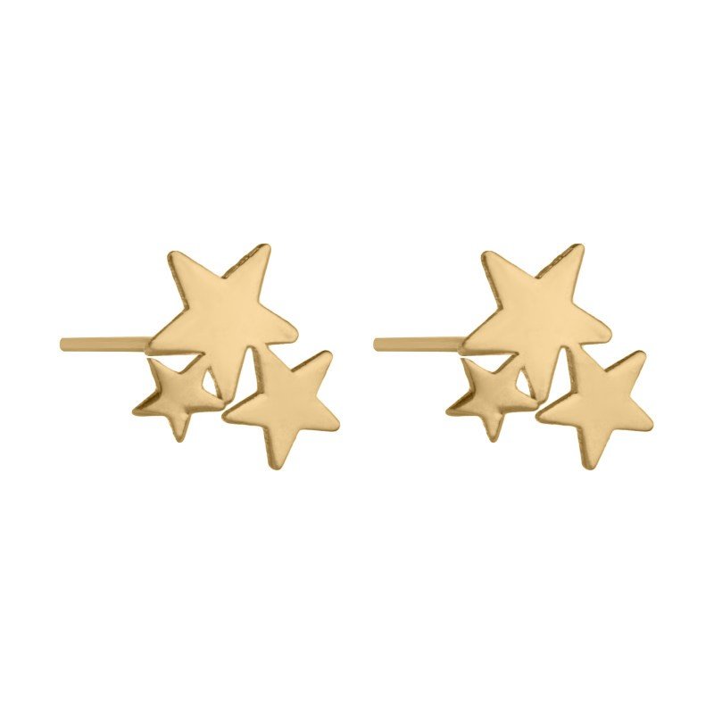 گوشواره طلا 18 عیار زنانه قیراط مدل ستاره کد GH6253 — تصویر 3 از 4