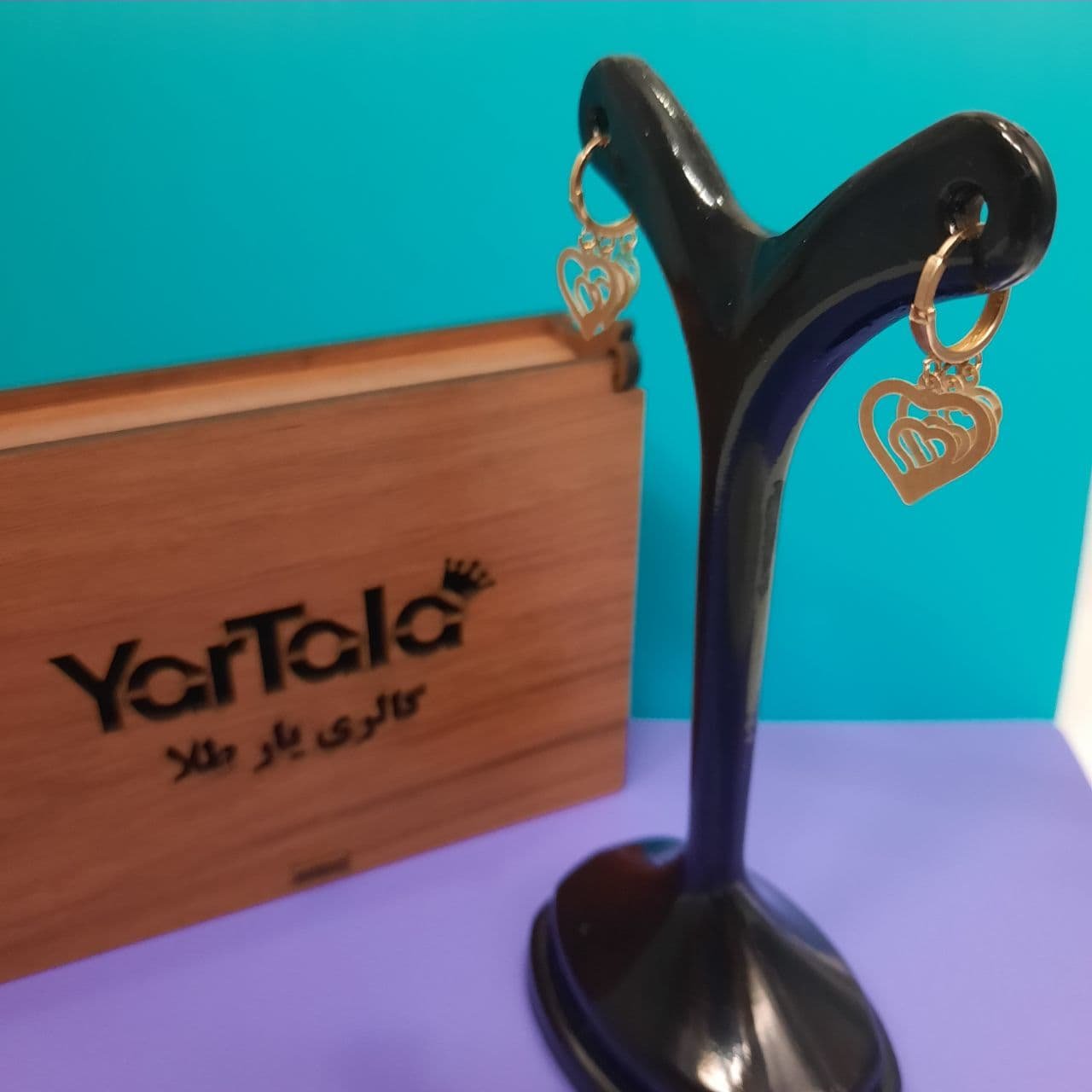 گوشواره طلا 18 عیار زنانه گالری یارطلا کد AG27-15 — تصویر 2 از 8